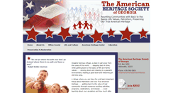 Desktop Screenshot of americanheritagesocietyofgeorgia.com