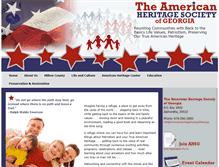 Tablet Screenshot of americanheritagesocietyofgeorgia.com